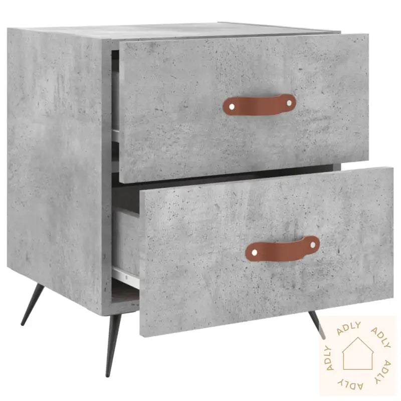 Nattbord Betonggrå 40X35X47,5 Cm Konstruert Tre