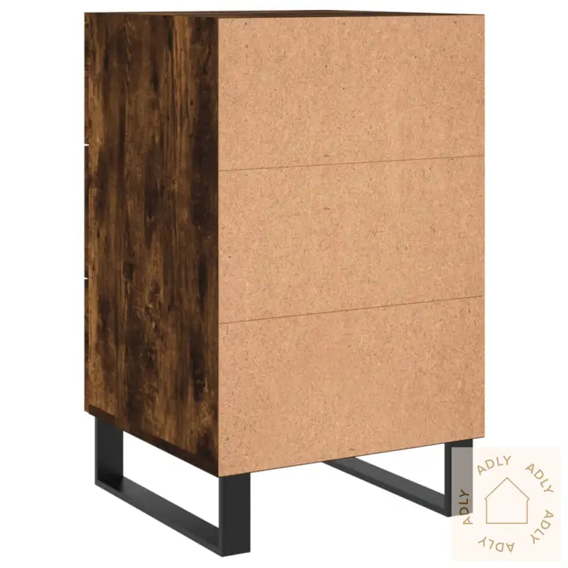 Nattbord Røkt Eik 40X40X66 Cm Konstruert Tre