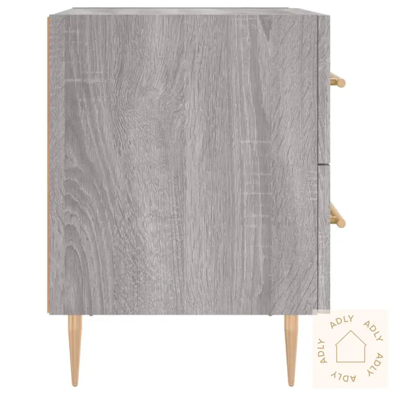 Nattbord 2 Stk Grå Sonoma 40X35X47,5 Cm Konstruert Tre
