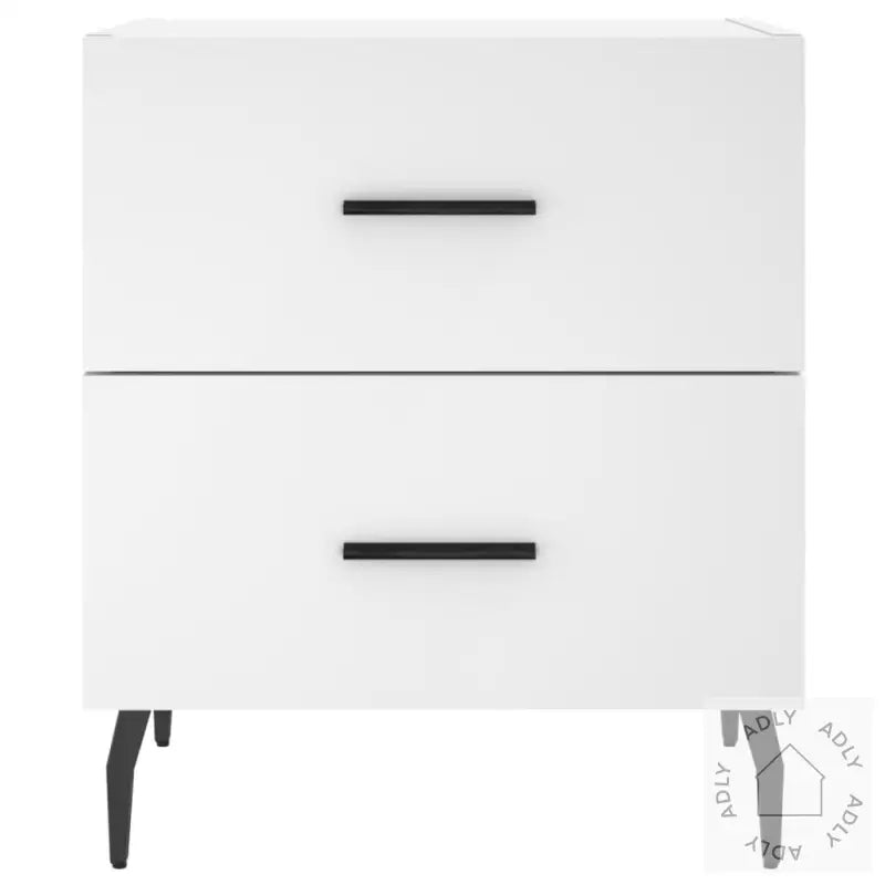 Nattbord 2 Stk Hvit 40X35X47,5 Cm Konstruert Tre