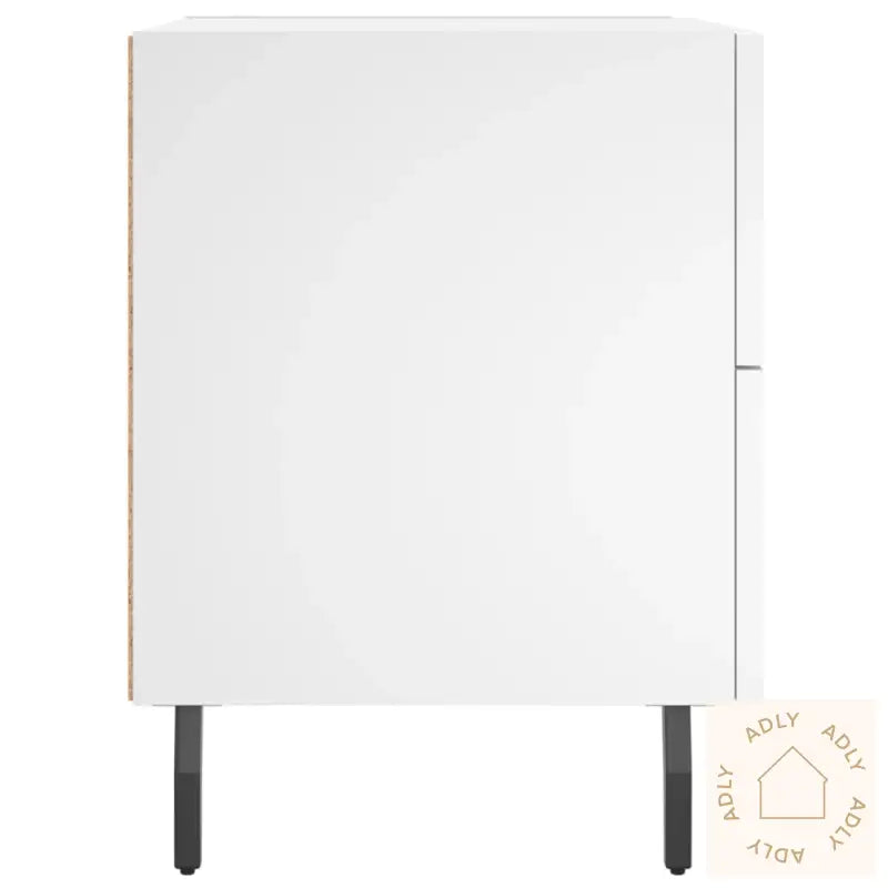 Nattbord 2 Stk Hvit 40X35X47,5 Cm Konstruert Tre