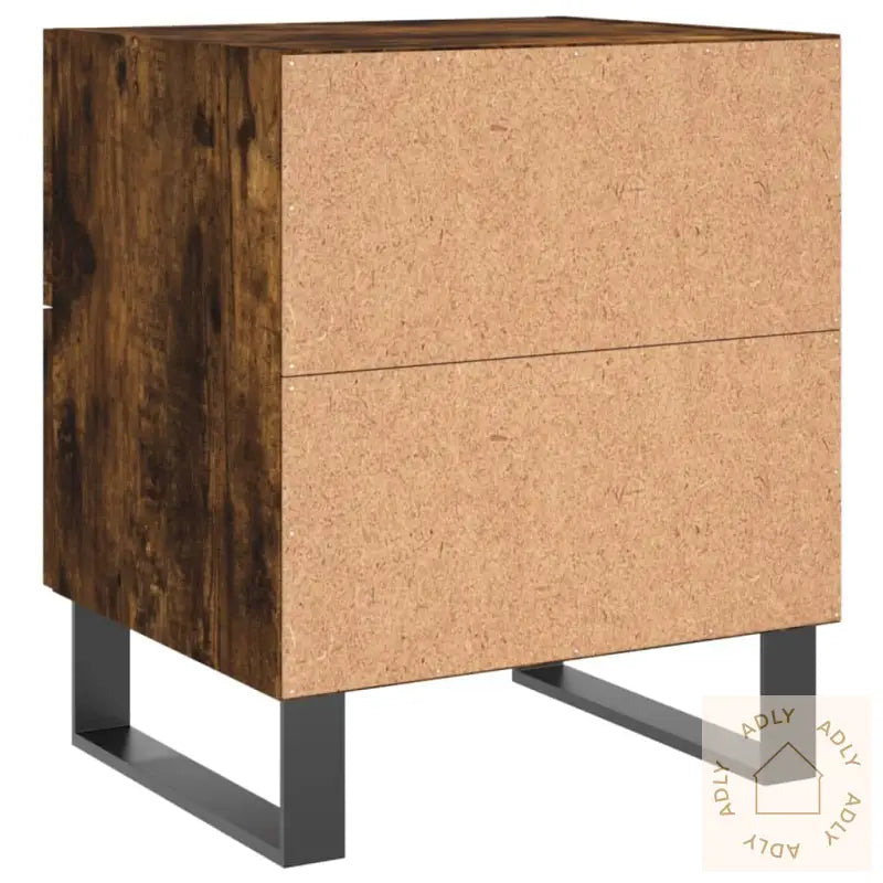 Nattbord 2 Stk Røkt Eik 40X35X47,5 Cm Konstruert Tre