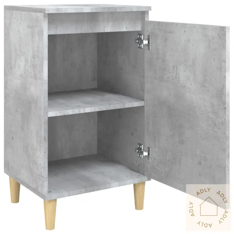 Nattbord 2 Stk Betonggrå 40X35X70 Cm Konstruert Tre