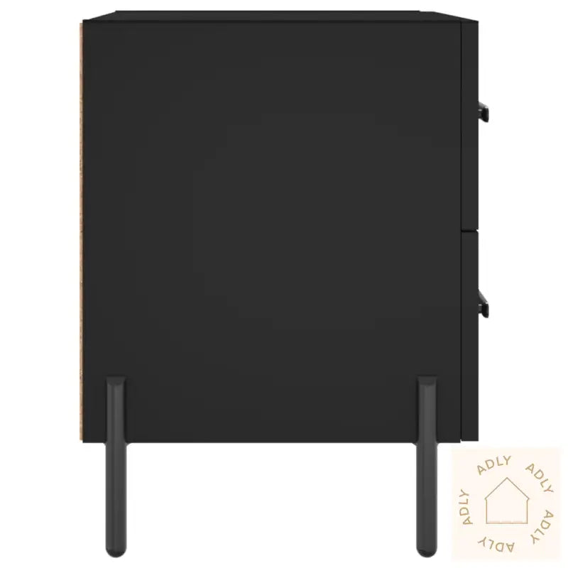 Nattbord 2 Stk Svart 40X35X47,5 Cm Konstruert Tre