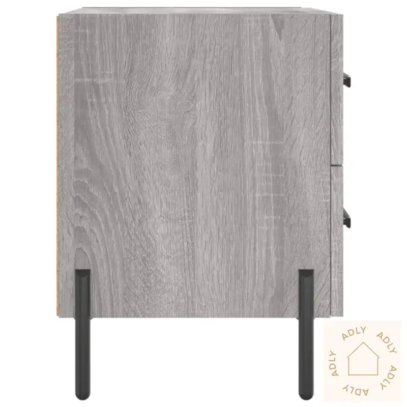 Nattbord 2 Stk Grå Sonoma 40X35X47,5 Cm Konstruert Tre