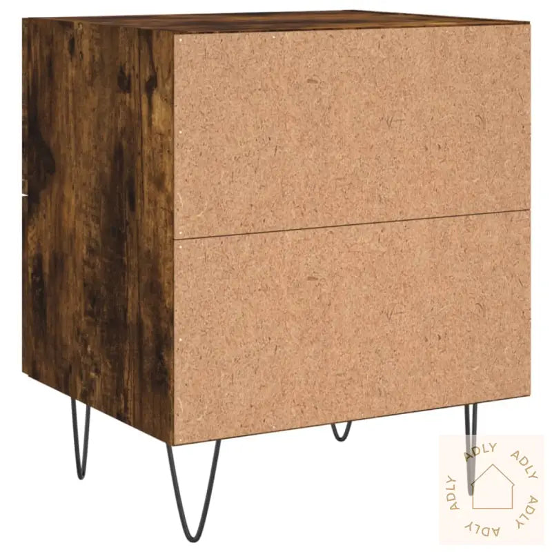Nattbord 2 Stk Røkt Eik 40X35X47,5 Cm Konstruert Tre