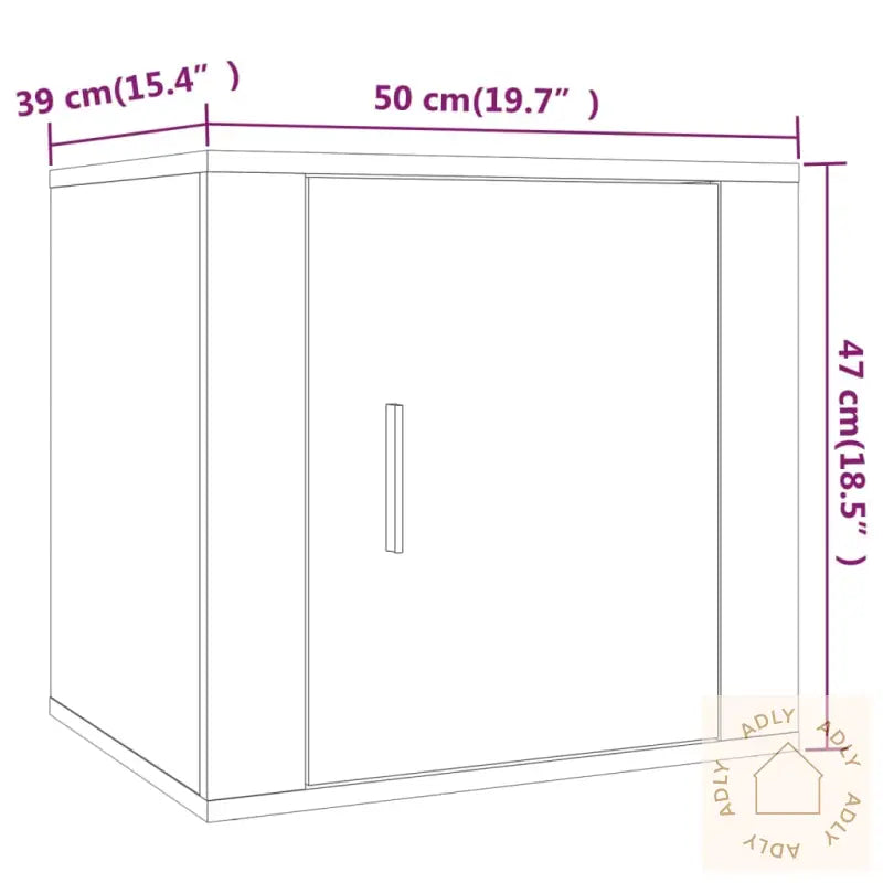 Nattbord 2 Stk Sonoma Eik 50X39X47 Cm