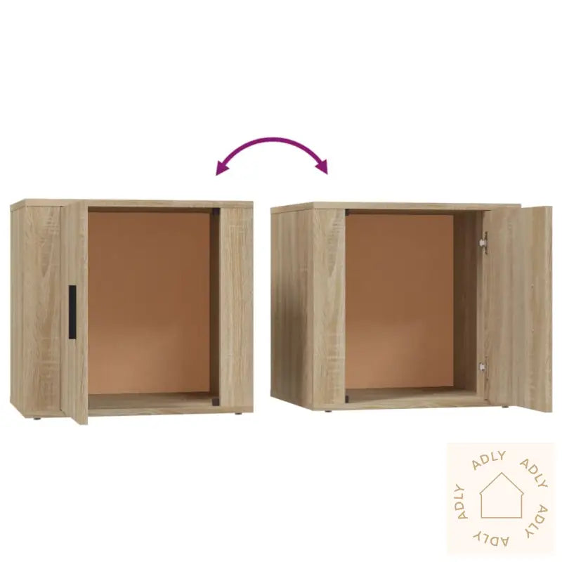 Nattbord 2 Stk Sonoma Eik 50X39X47 Cm