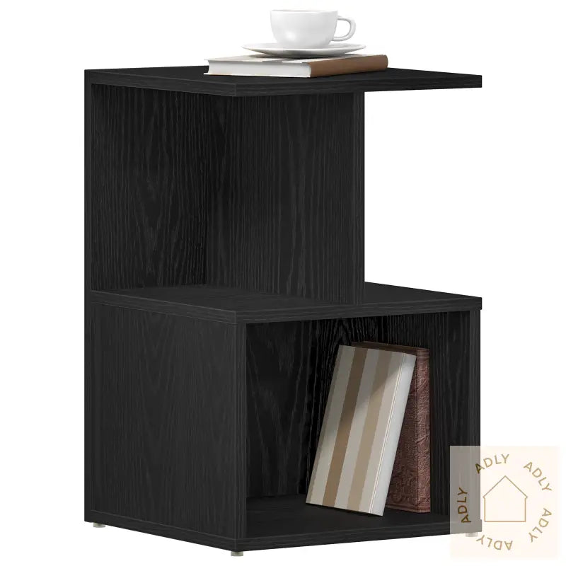 Nattbord Svart Eik 35X35X55 Cm Konstruert Tre