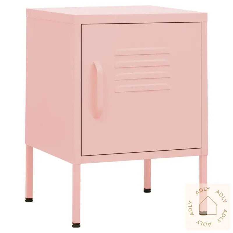 Nattbord 2 Stk Rosa 35X35X51 Cm Stål