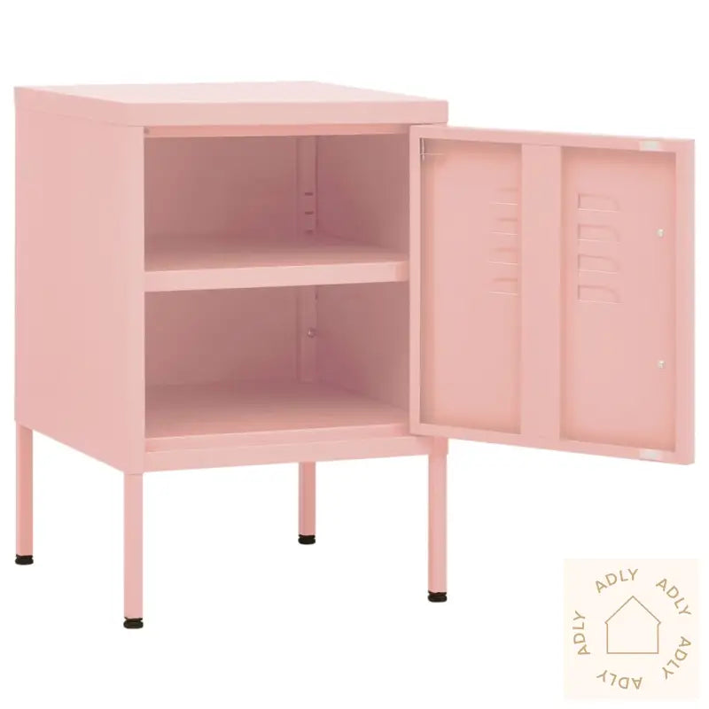 Nattbord 2 Stk Rosa 35X35X51 Cm Stål