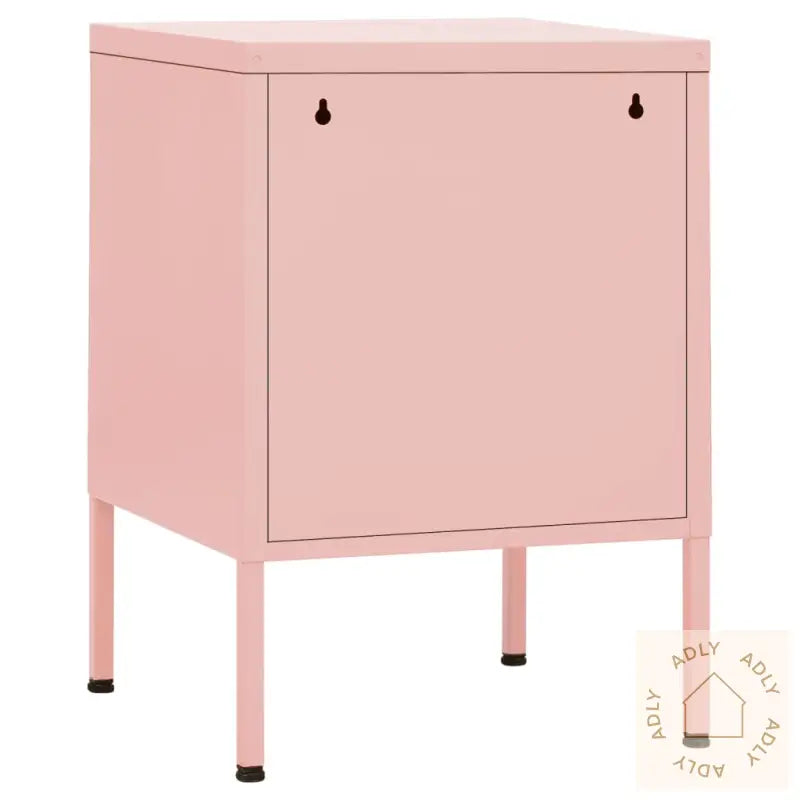 Nattbord 2 Stk Rosa 35X35X51 Cm Stål
