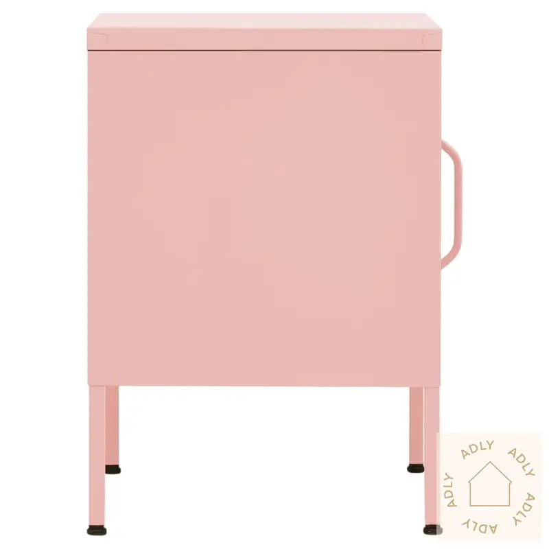 Nattbord 2 Stk Rosa 35X35X51 Cm Stål