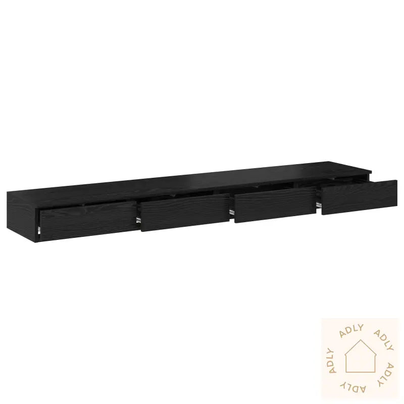 Sengeskuffer Sort 180X36,5X16,5 Cm Laget Av Tre