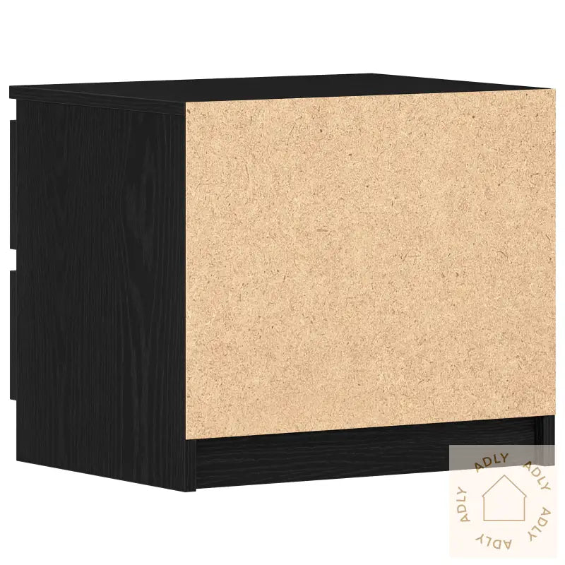 Nattbord 2 Stk Svart Eik 50X40X43,5 Cm Laget Av Tre