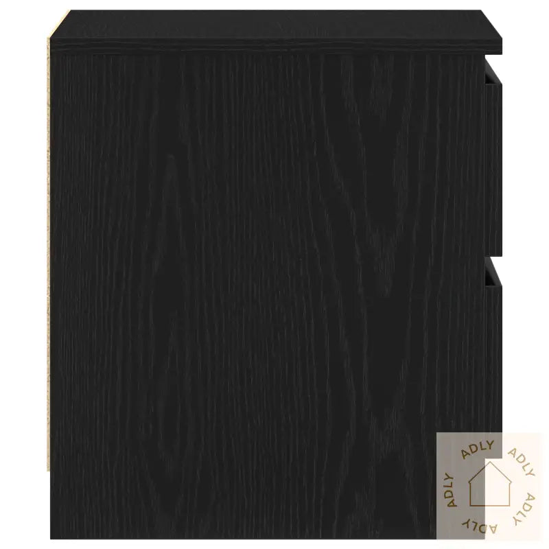 Nattbord 2 Stk Svart Eik 50X40X43,5 Cm Laget Av Tre