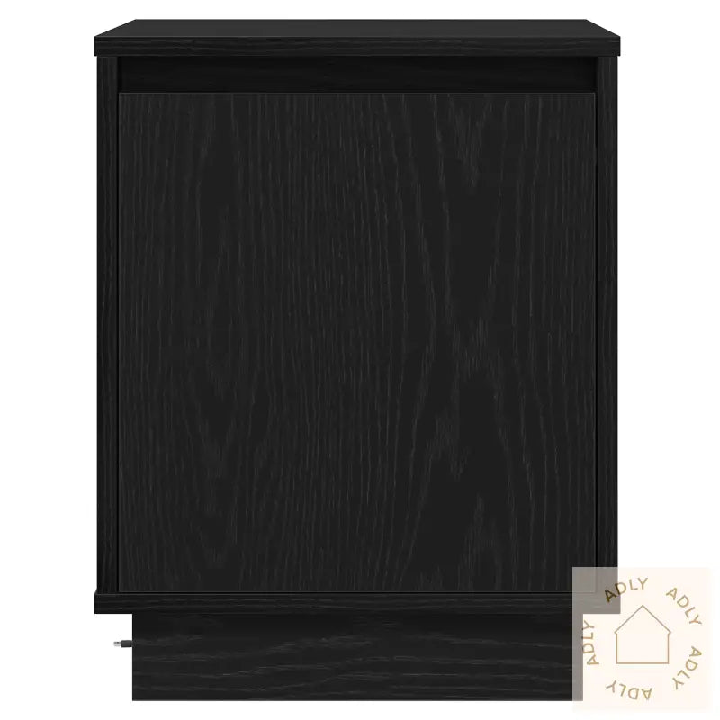 Nattbord Med Led-Lamper Svart 39X34,5X50 Cm