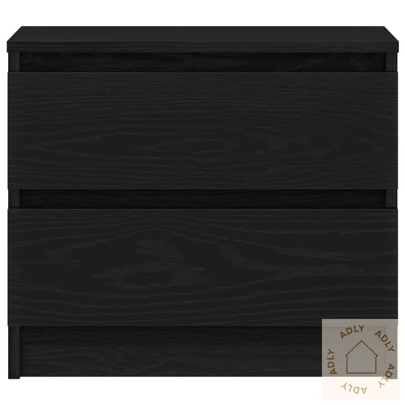 Nattbord 2 Stk Svart Eik 50X40X43,5 Cm Laget Av Tre