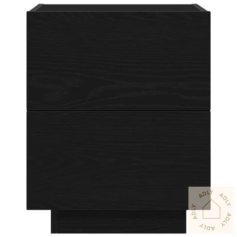 Nattbord Med Led Lys 2 Stk Svart Eik 45X40X55 Cm