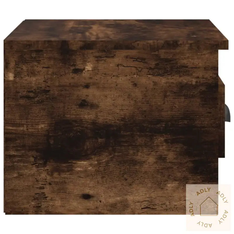 Veggmonterte Nattbord 2 Stk Røkt Eik 41,5X36X28 Cm