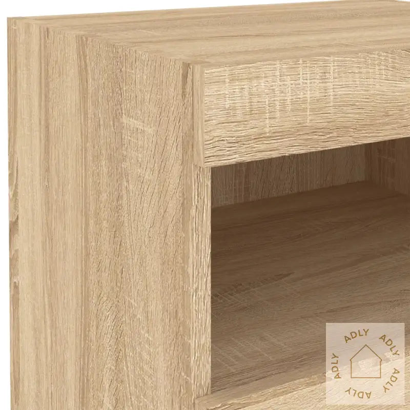 Nattbord Med Led Sonoma Eik 50X40X45 Cm