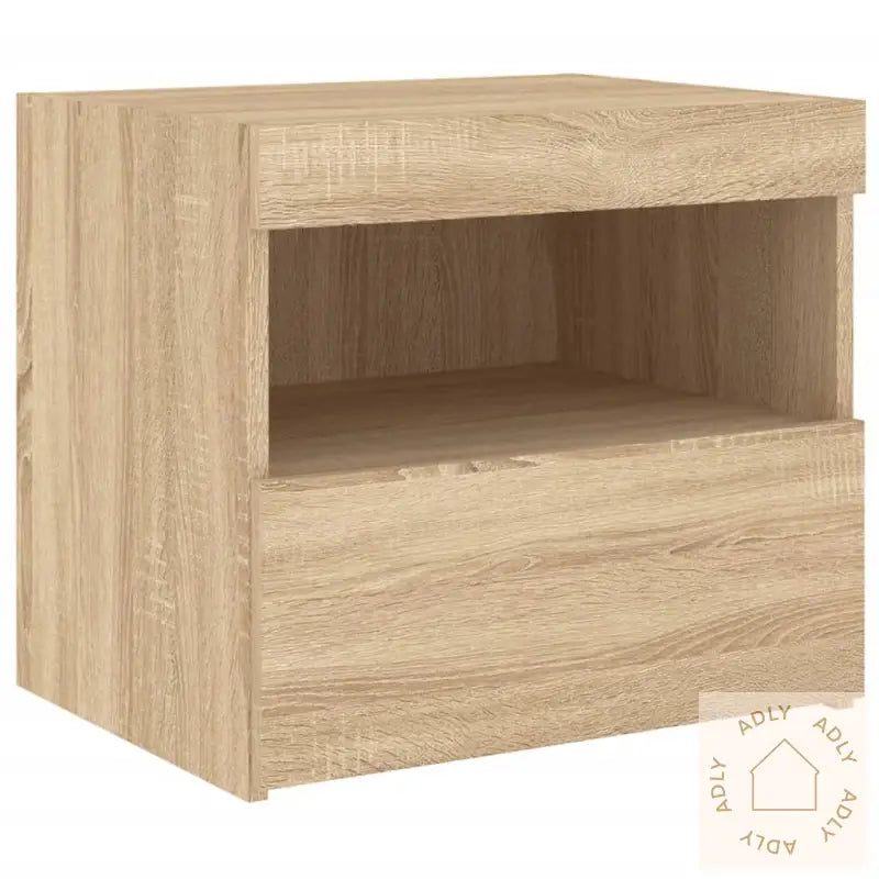 Nattbord Med Led Sonoma Eik 50X40X45 Cm