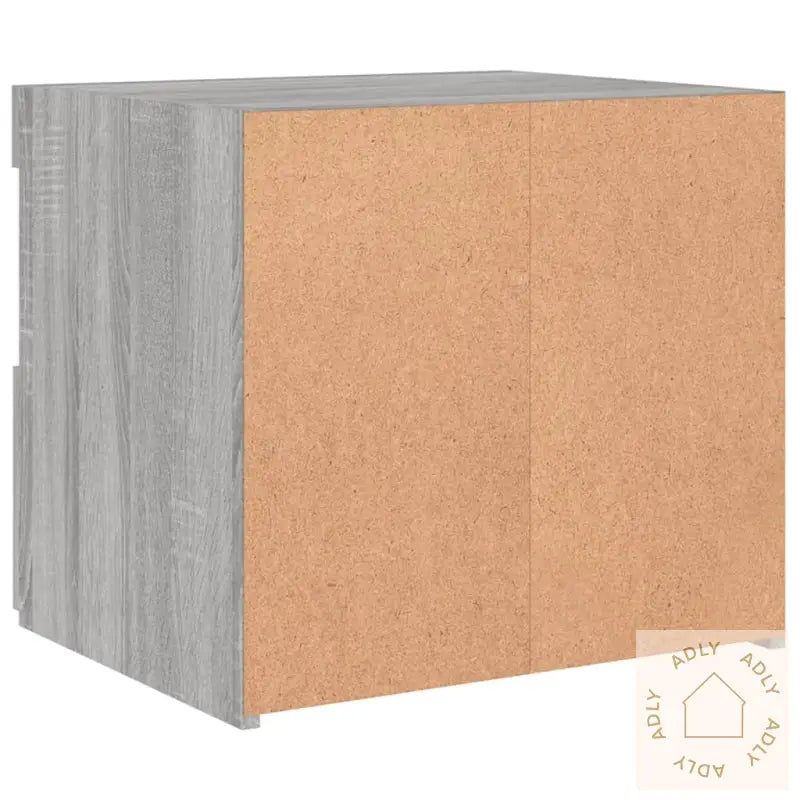 Nattbord Med Led 2 Stk Grå Sonoma 50X40X45 Cm