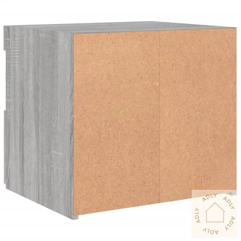 Nattbord Med Led Grå Sonoma 50X40X45 Cm