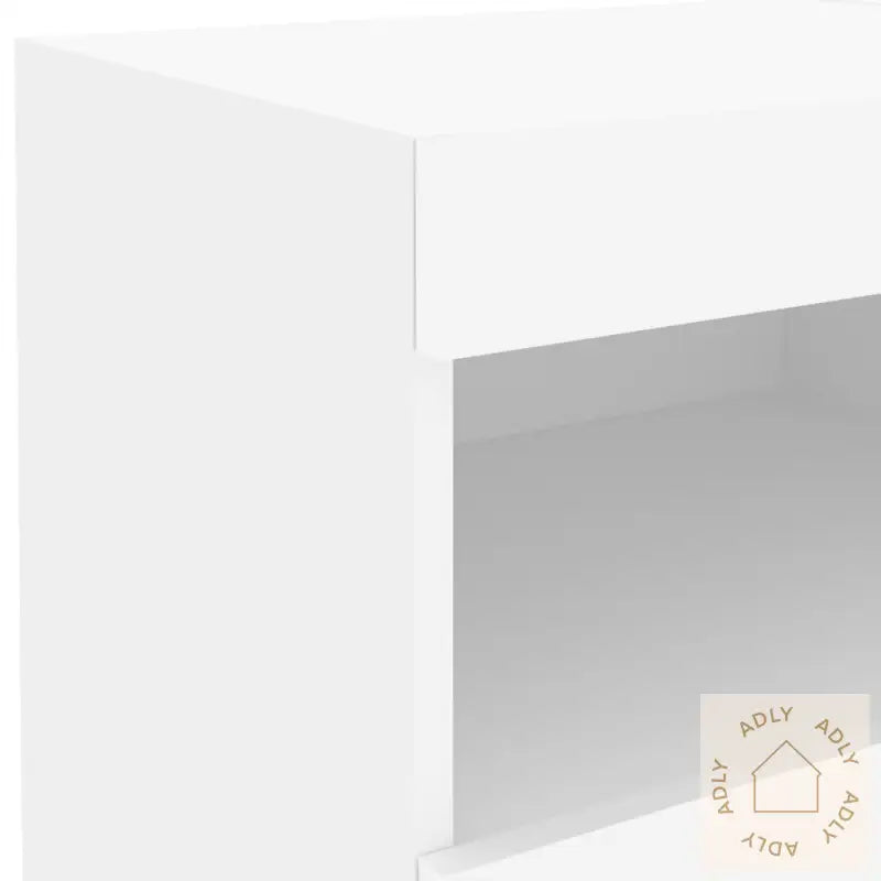 Nattbord Med Led 2 Stk Hvit 50X40X45 Cm