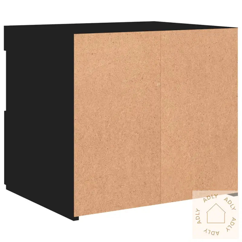 Nattbord Med Led 2 Stk Svart 50X40X45 Cm