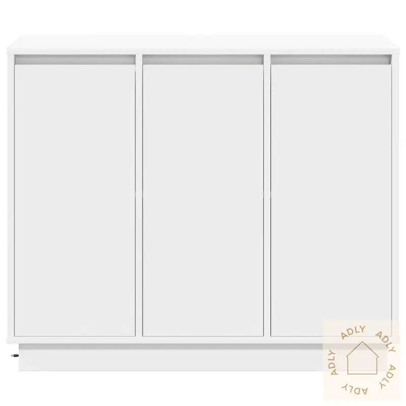 Sideboard Med Led Hvit 90X32X75 Cm Laget Av Tre