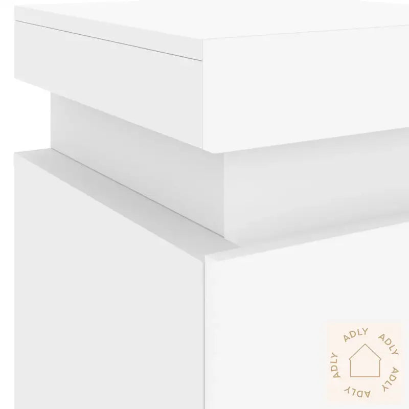 Nattbord Med Led 2 Stk Hvit 35X39X55 Cm