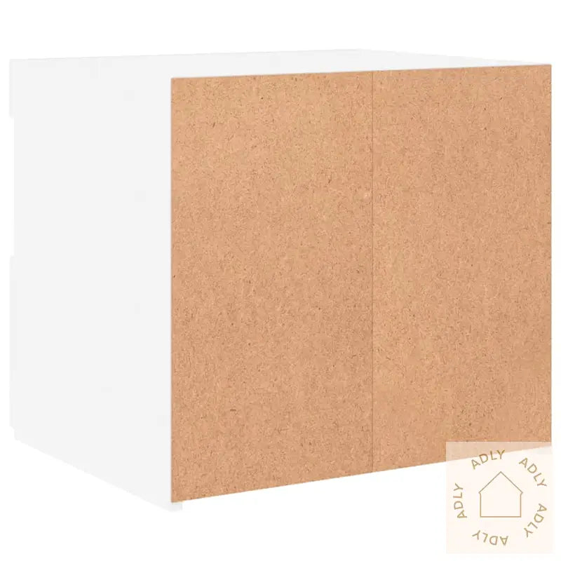 Nattbord Med Led 2 Stk Hvit 50X40X45 Cm