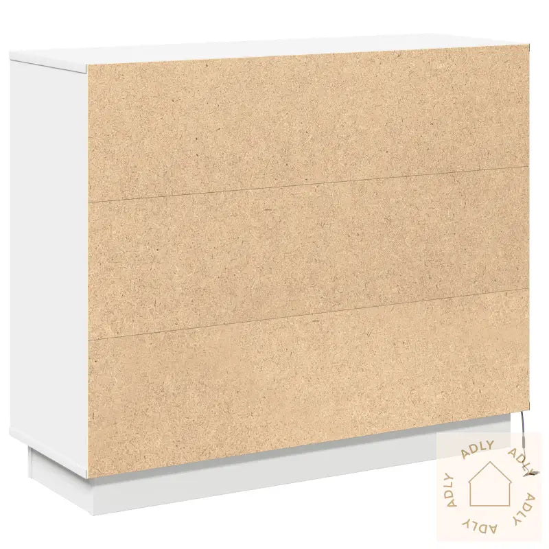 Sideboard Med Led Hvit 90X32X75 Cm Laget Av Tre