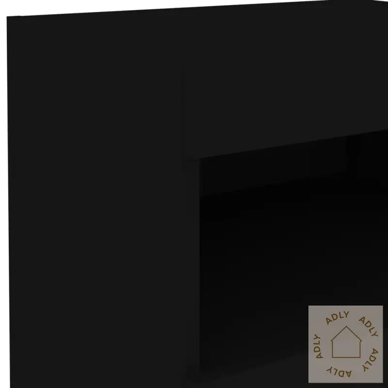 Nattbord Med Led 2 Stk Svart 50X40X45 Cm