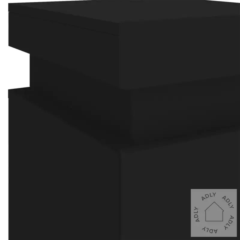 Nattbord Med Led Svart 35X39X55 Cm