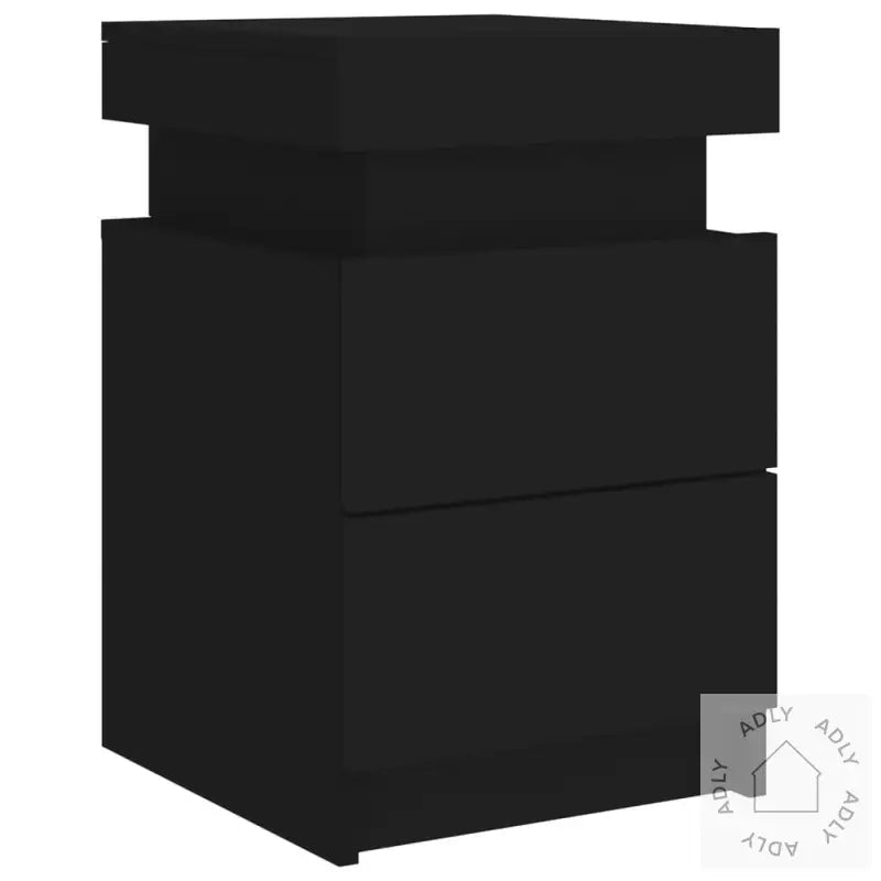 Nattbord Med Led Svart 35X39X55 Cm
