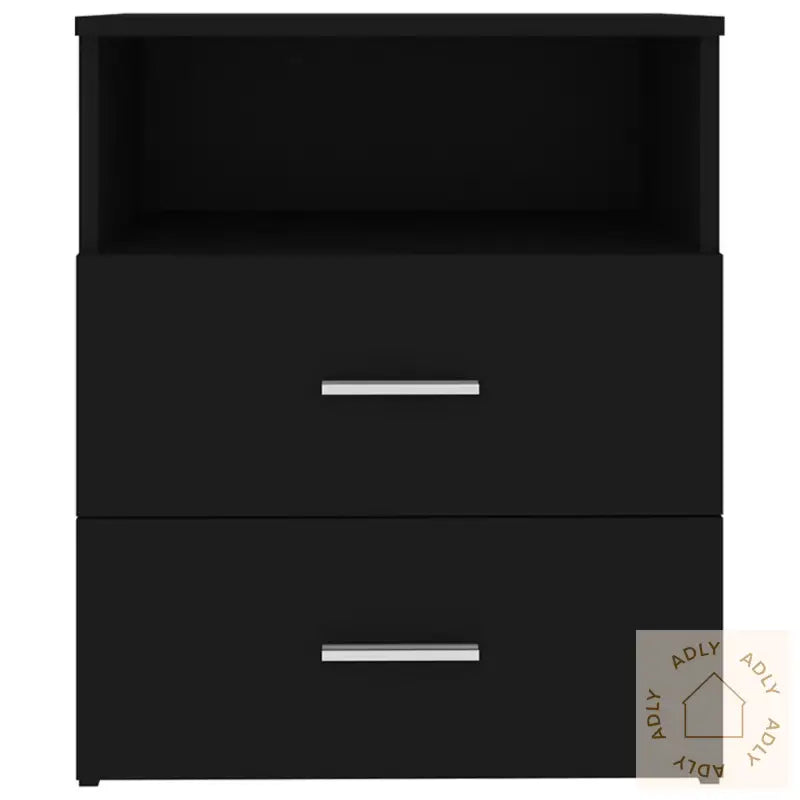Nattbord 2 Stk Svart 50X32X60 Cm