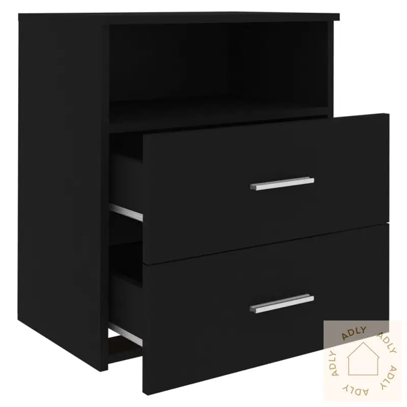 Nattbord 2 Stk Svart 50X32X60 Cm