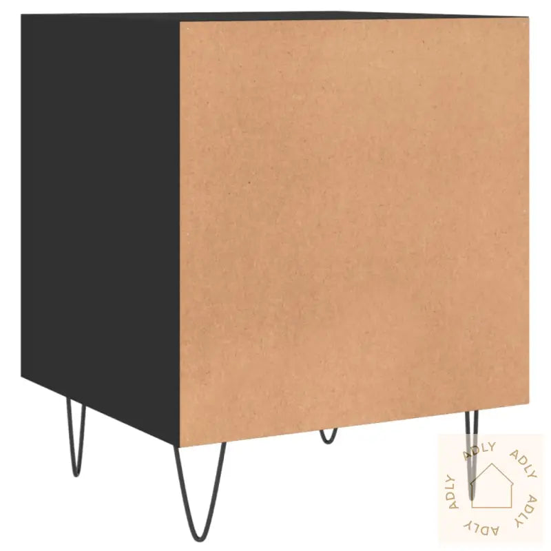 Nattbord Svart 40X40X50 Cm Konstruert Tre