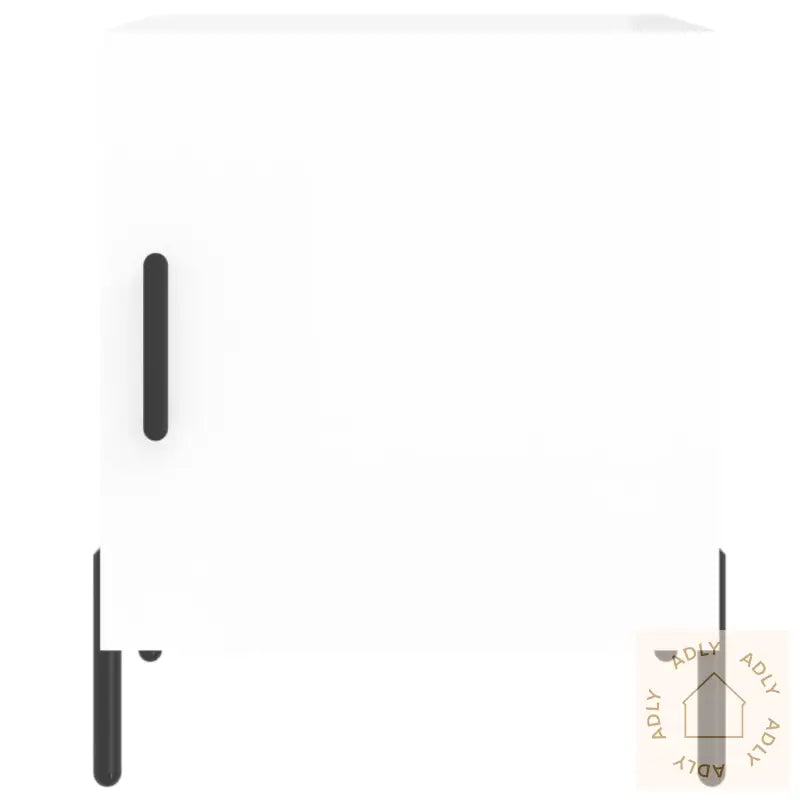 Nattbord Høyglans Hvit 40X40X50 Cm Konstruert Tre