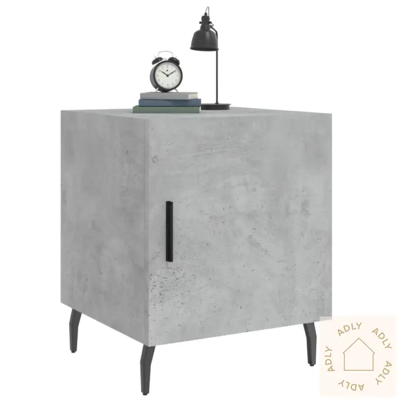 Nattbord Betonggrå 40X40X50 Cm Konstruert Tre