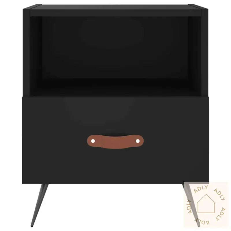 Nattbord 2 Stk Svart 40X35X47,5 Cm Konstruert Tre