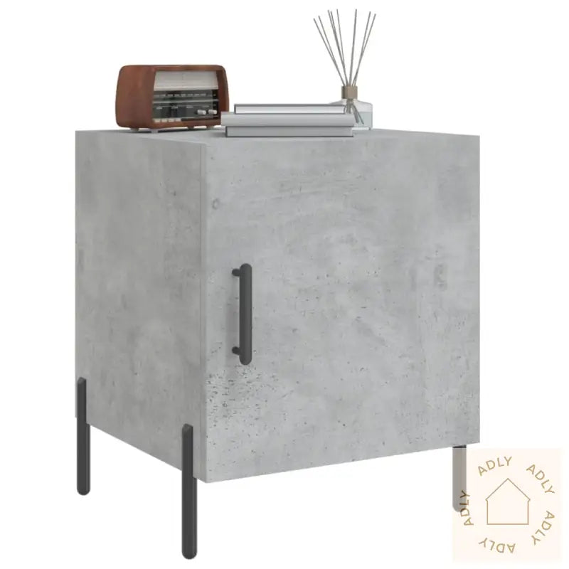 Nattbord Betonggrå 40X40X50 Cm Konstruert Tre