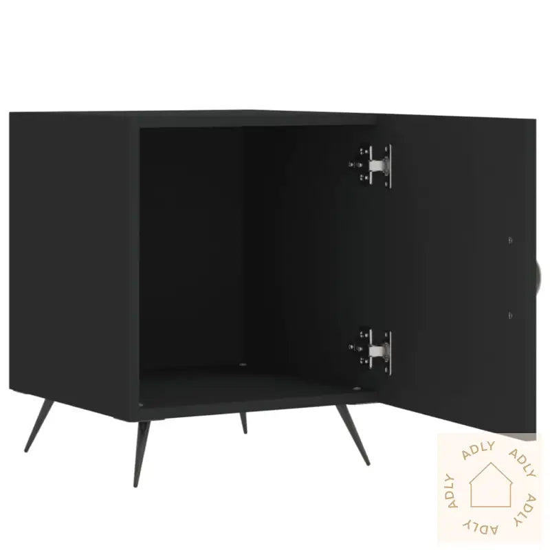 Nattbord 2 Stk Svart 40X40X50 Cm Konstruert Tre