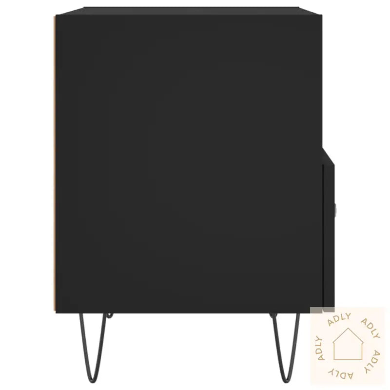 Nattbord 2 Stk Svart 40X35X47,5 Cm Konstruert Tre