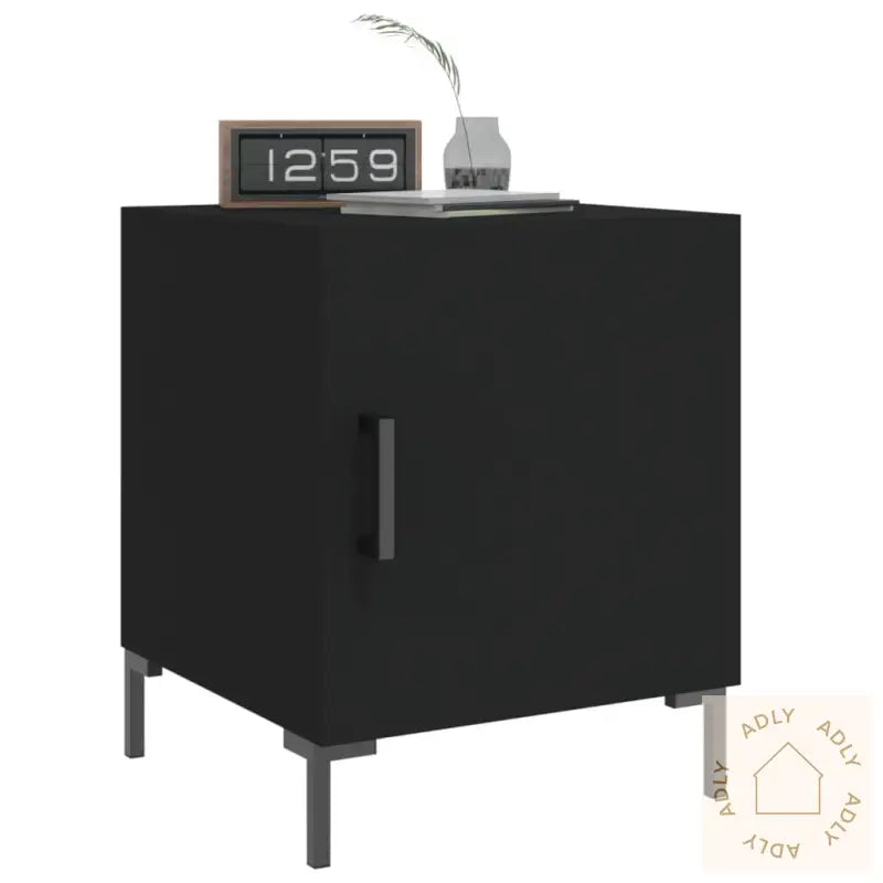 Nattbord Svart 40X40X50 Cm Konstruert Tre