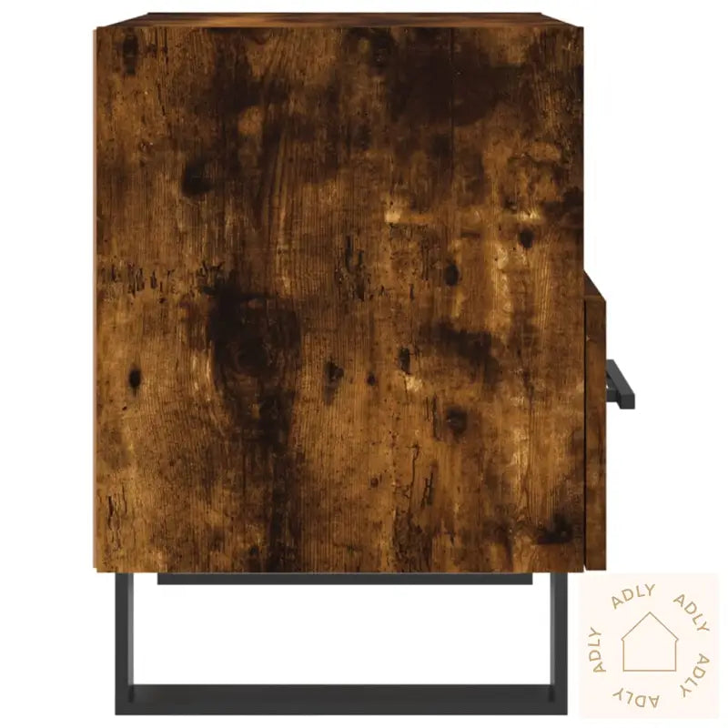 Nattbord 2 Stk Røkt Eik 40X35X47,5 Cm Konstruert Tre