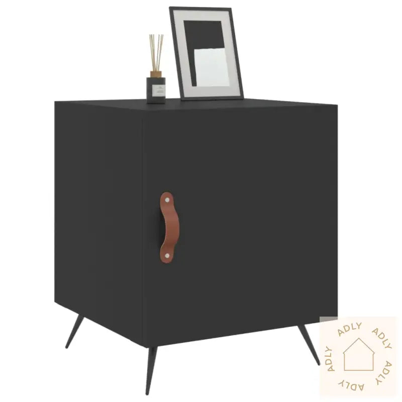 Nattbord 2 Stk Svart 40X40X50 Cm Konstruert Tre