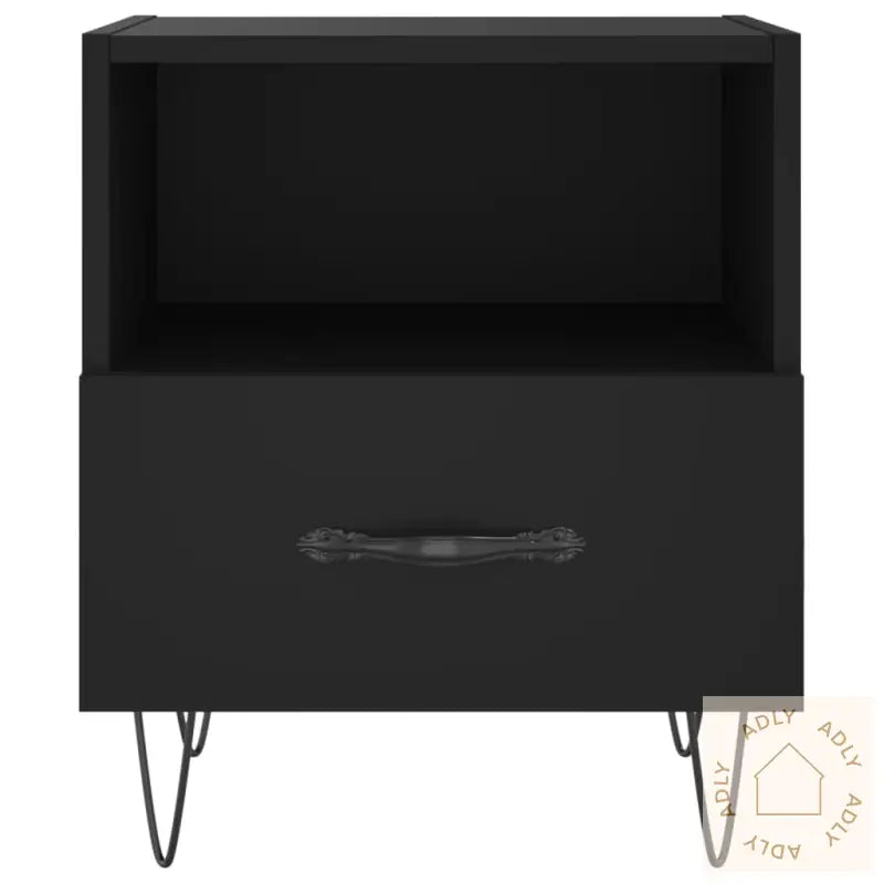 Nattbord 2 Stk Svart 40X35X47,5 Cm Konstruert Tre